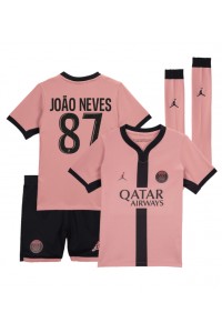 Paris Saint-Germain Joao Neves #87 Babyklær Tredje Fotballdrakt til barn 2024-25 Korte ermer (+ Korte bukser)